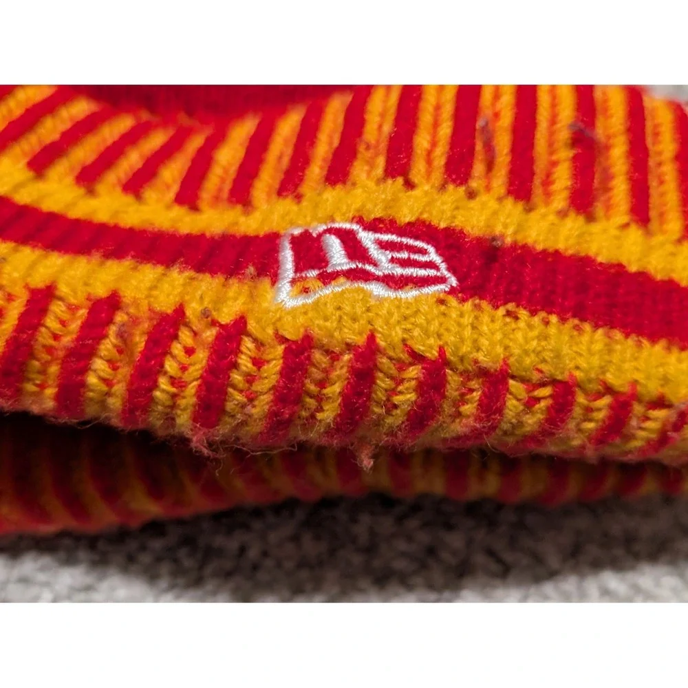New‎ Era Kansas City Chiefs NFL 100 Anniversary Striped Fleece Lined Beanie Hat